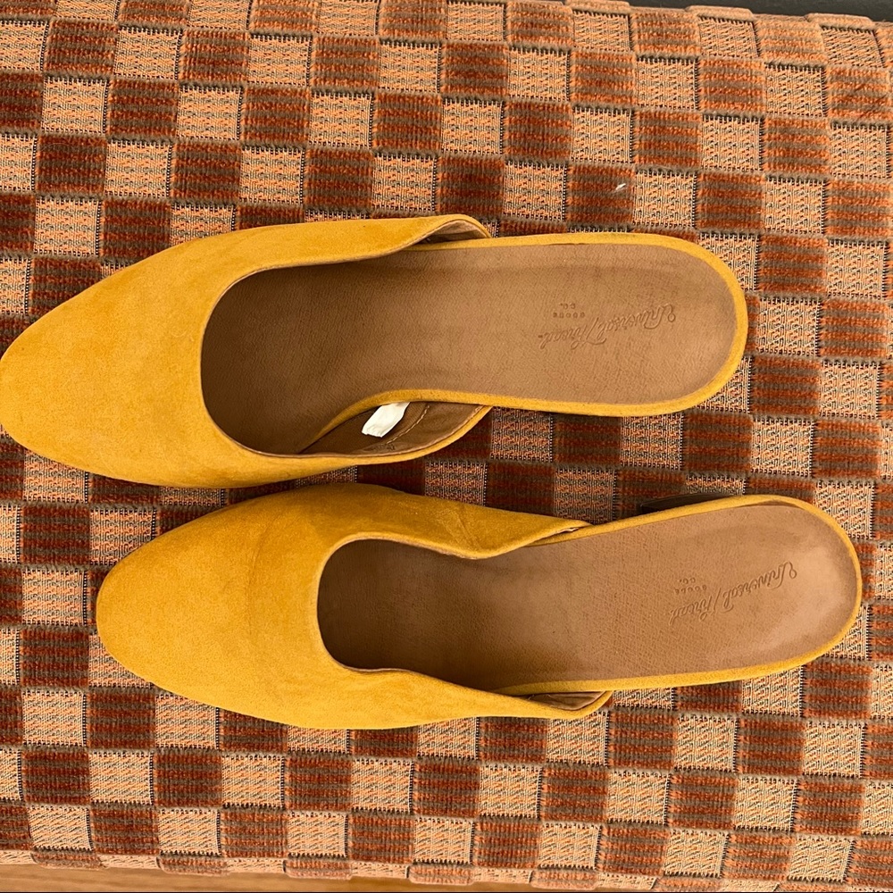 Yellow Suede Women's Mules